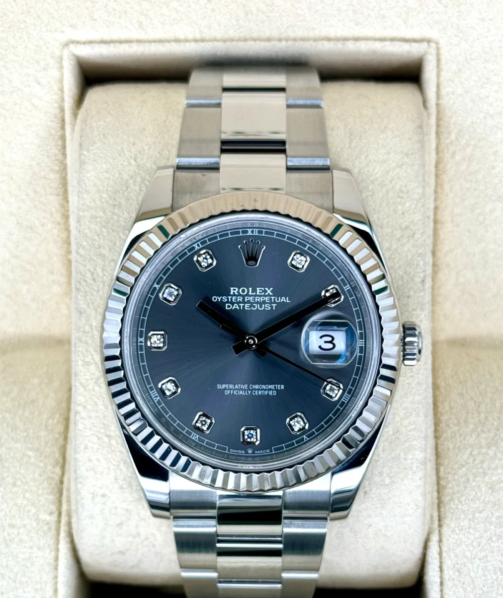 2021 Rolex Datejust 41mm Rhodium Diamond Dial 126334
