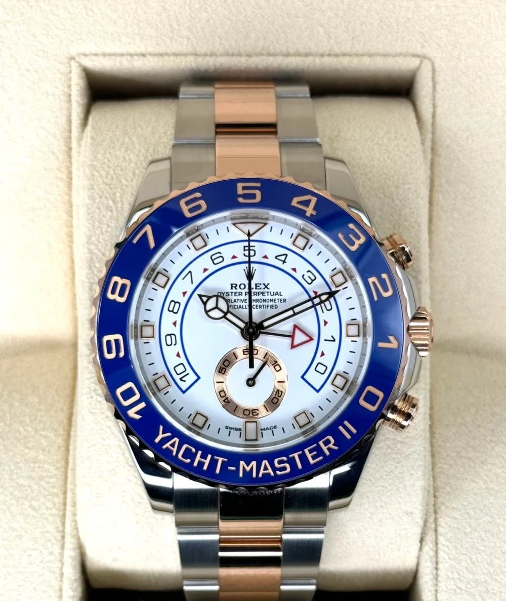 2018 Rolex Yacht-Master II 44mm 116681 Two-Tone White Dial