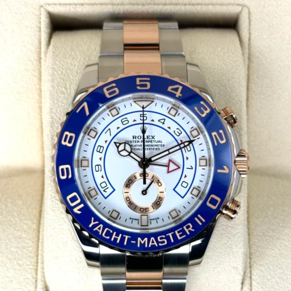2018 Rolex Yacht-Master II 44mm 116681 Two-Tone White Dial
