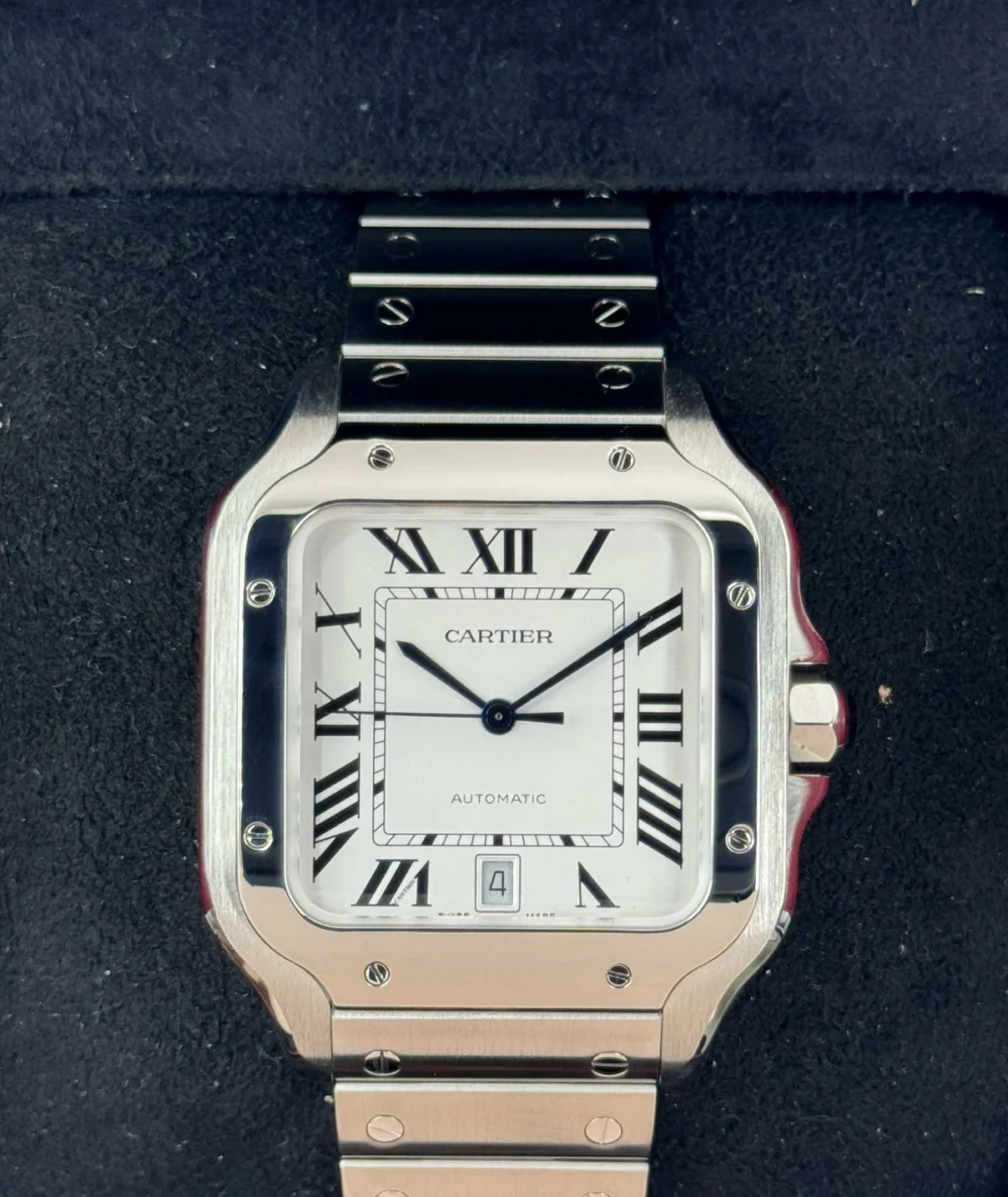 2022 Santos De Cartier 39.8mm WSSA0018 Stainless Steel White Dial