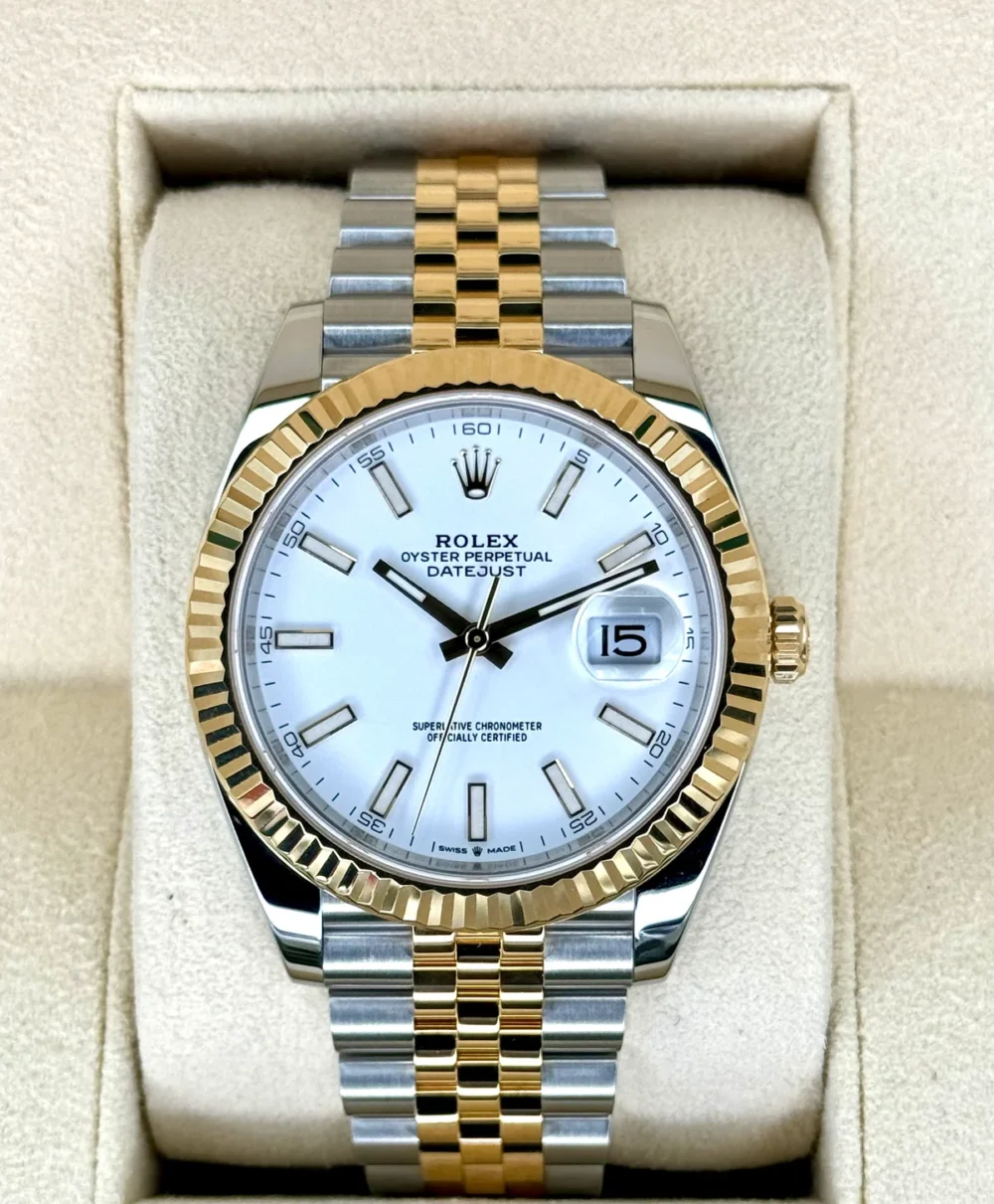 2023 Rolex Datejust 41mm 126333 Two-Tone Jubilee White Dial