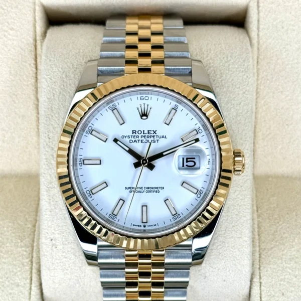 2023 Rolex Datejust 41mm 126333 Two-Tone Jubilee White Dial