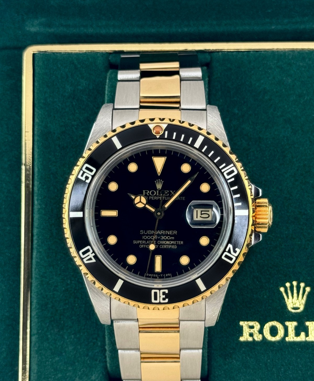 1984 Rolex Submariner 40mm 16803 Two-Tone Black Dial