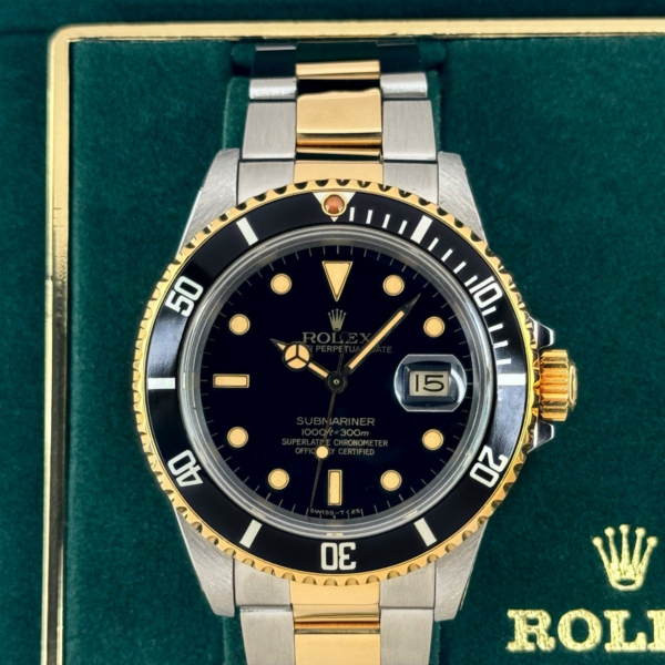 1984 Rolex Submariner 40mm 16803 Two-Tone Black Dial