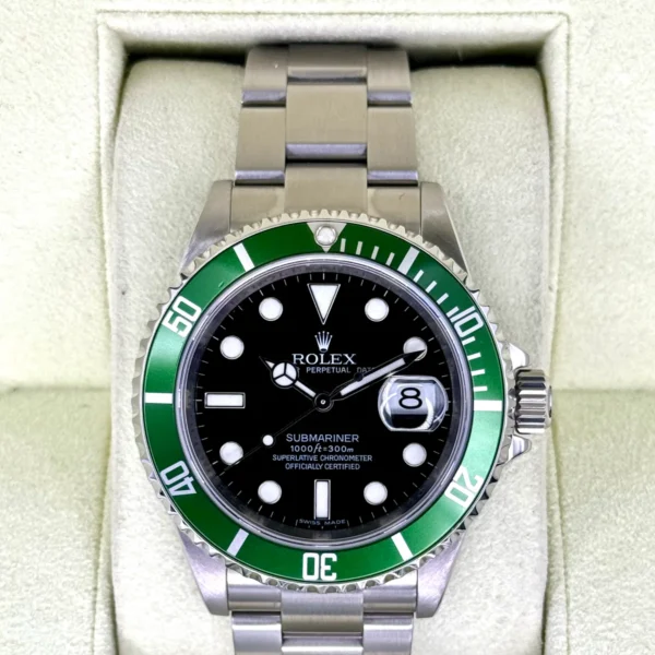 2009 Rolex Submariner "Kermit" 40mm 16610LV Stainless Steel Black Dial