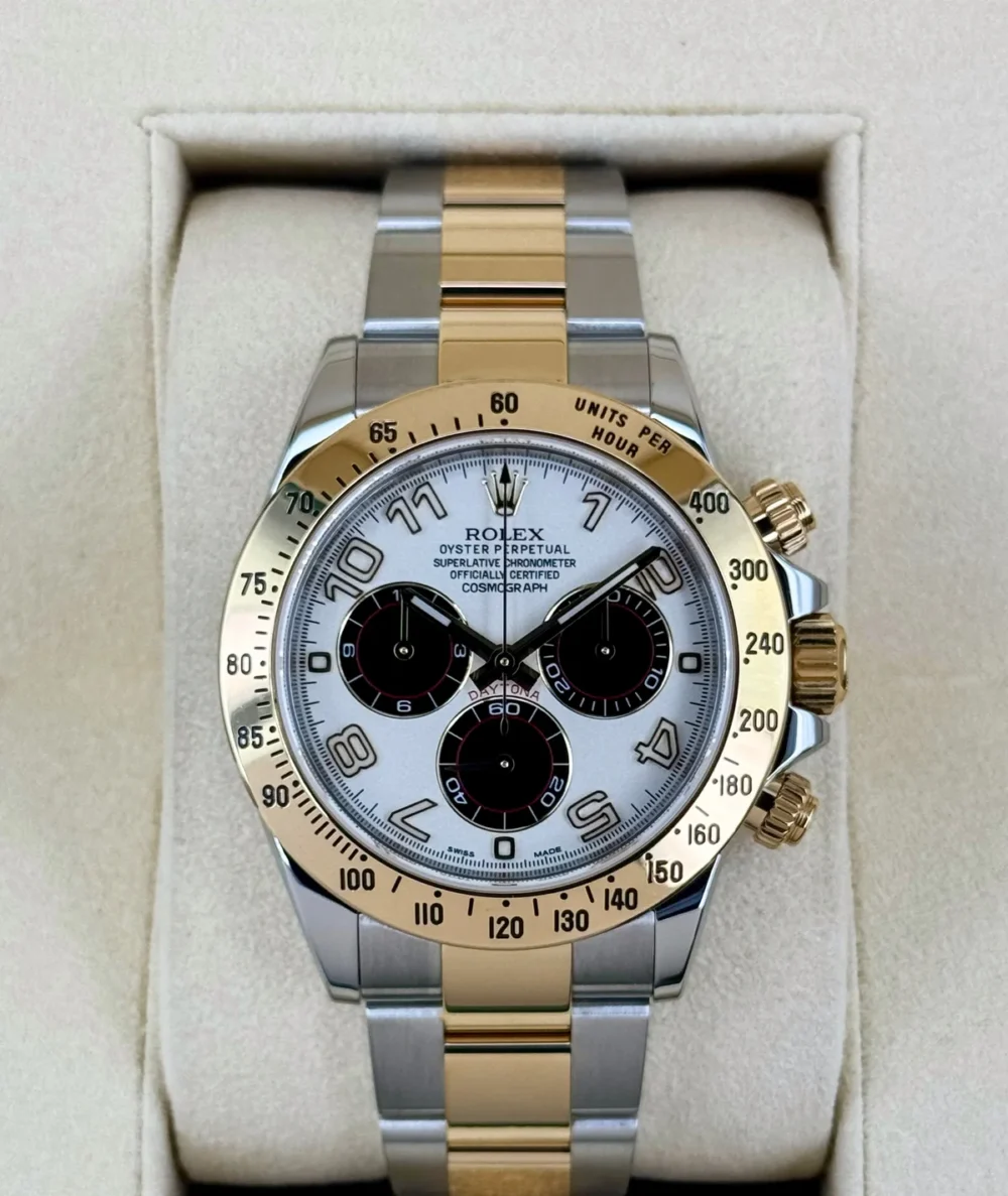 2016 Rolex Daytona 40mm 116523 White Panda Arabic Racing Dial