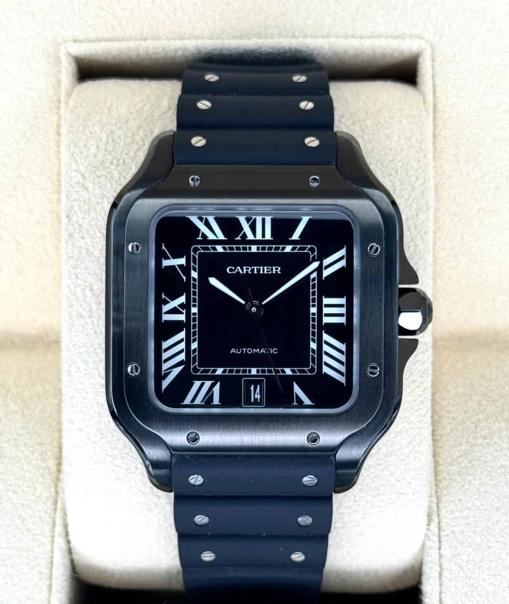 2023 Cartier Santos De Cartier 39.8mm WSSA0039 Steel Black Dial