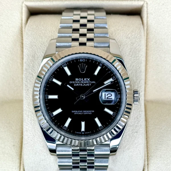 2020 Rolex Datejust 41mm 126334 Stainless Steel Jubilee Black Dial