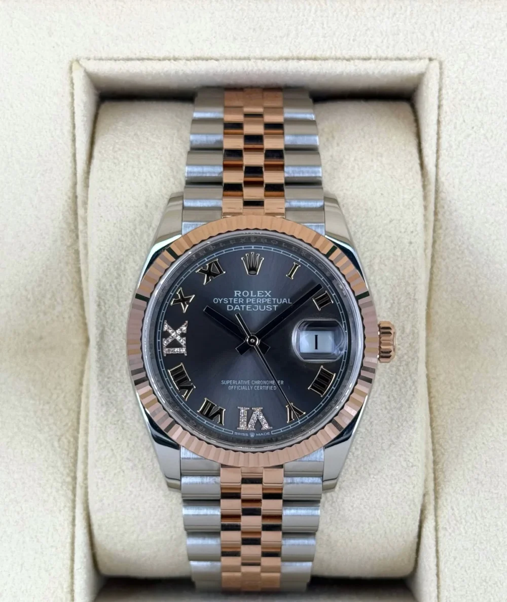 NEW 2025 Rolex Datejust 36mm 126231 Two-Tone Jubilee Slate Rhodium Diamond Dial