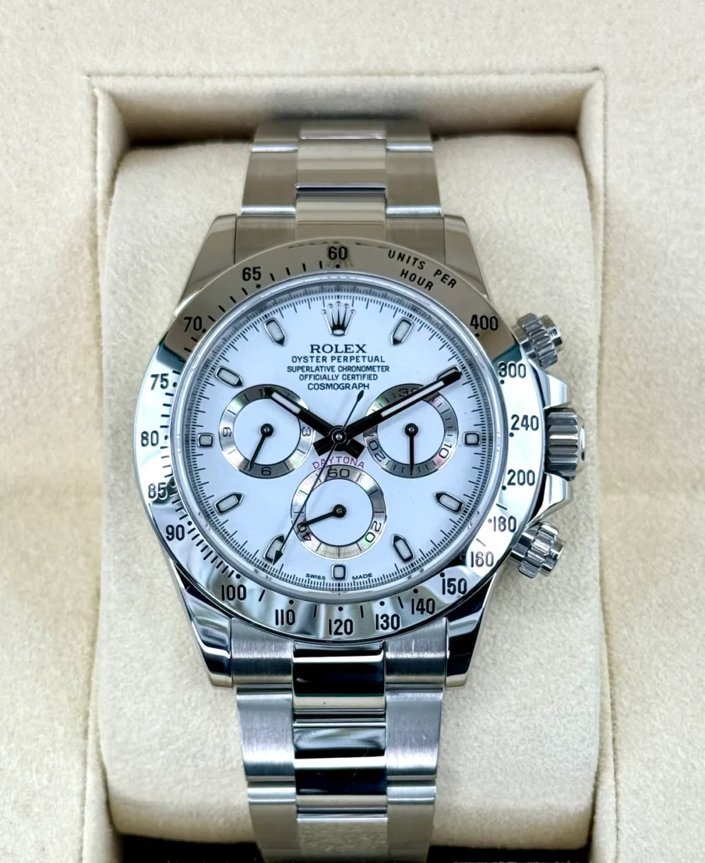 2015 Rolex Daytona 40mm 116520 Stainless Steel White APH Dial