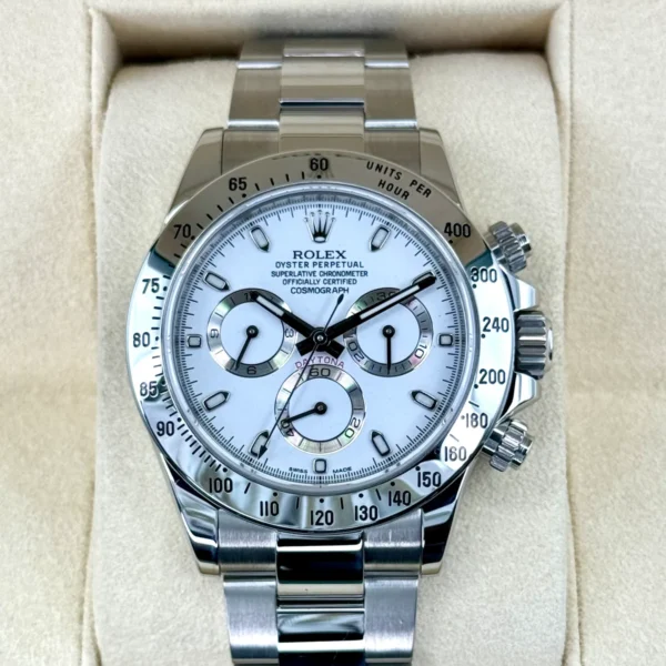 2015 Rolex Daytona 40mm 116520 Stainless Steel White APH Dial