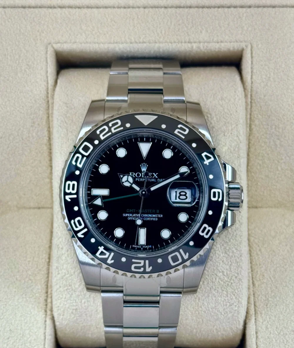 NEW OLD STOCK 2016 Rolex GMT-Master II 40mm 116710LN Black Dial