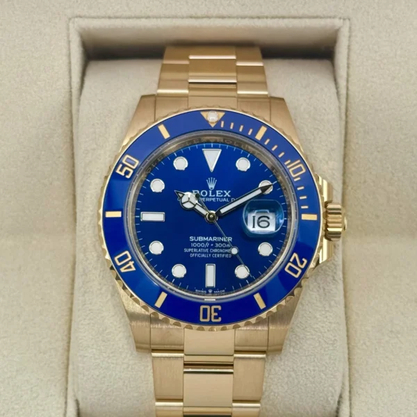 2024 Rolex Submariner "Bluesy" 41mm 126618LB Yellow Gold Blue Dial