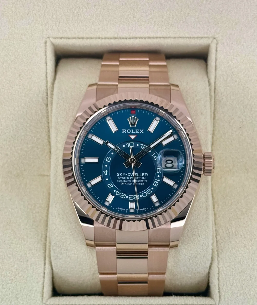 NEW 2024 Rolex Sky-Dweller 42mm 336935 Rose Gold Blue Dial