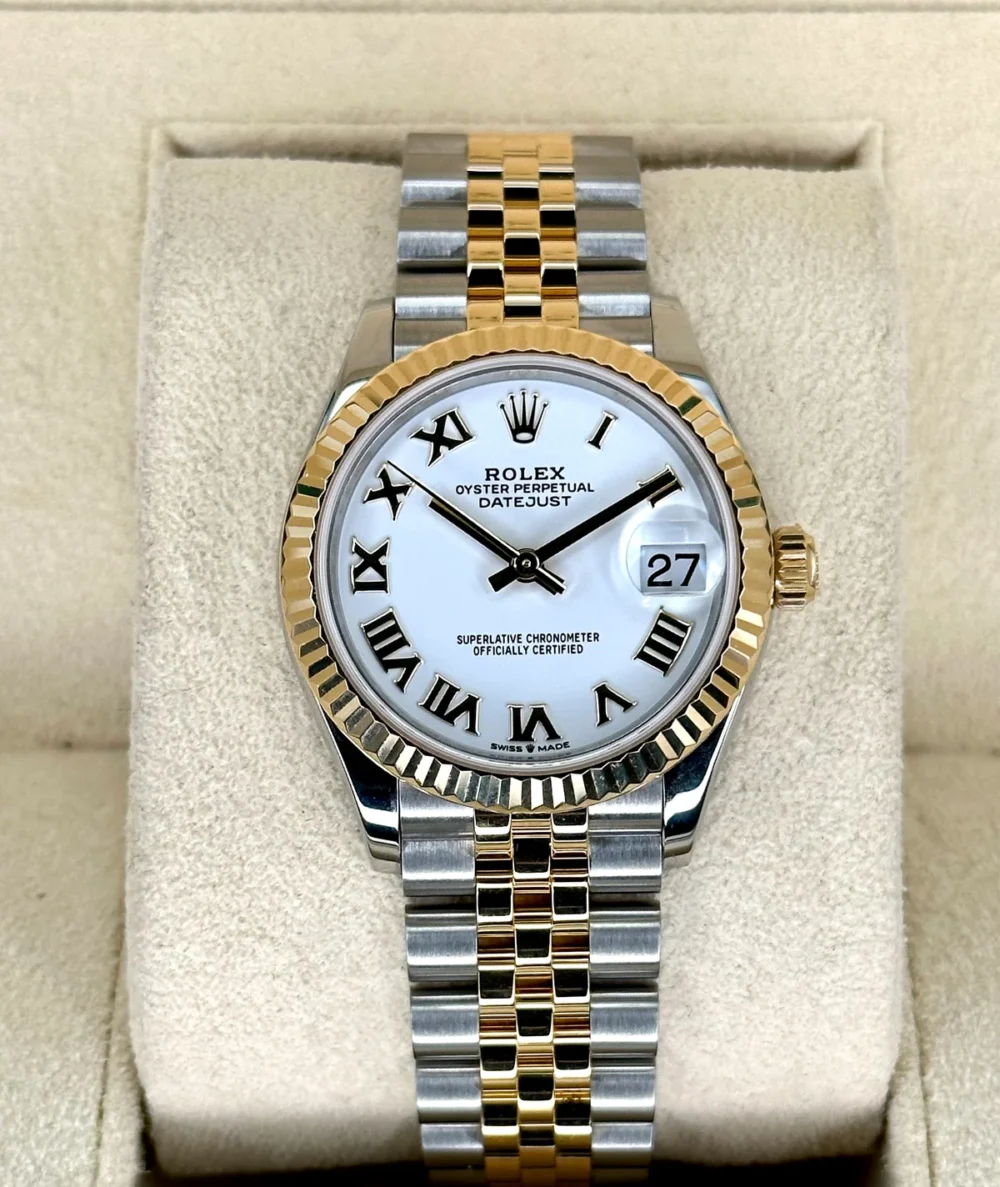 2022 Rolex Lady Datejust 31mm 278273 Jubilee White Roman Numeral Dial