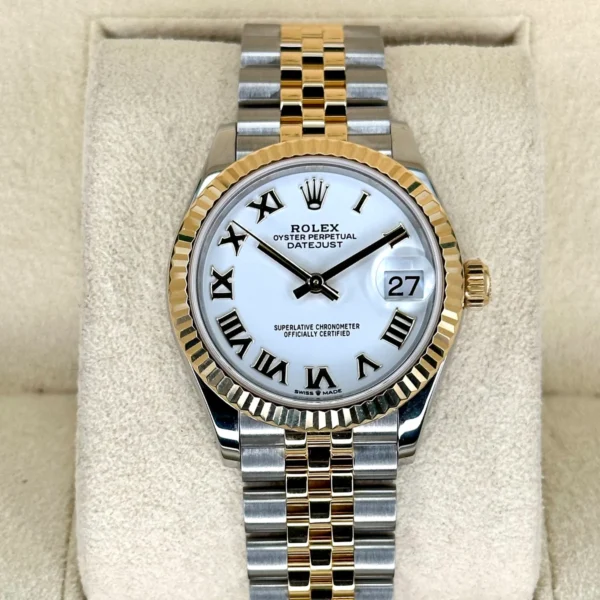 2022 Rolex Lady Datejust 31mm 278273 Jubilee White Roman Numeral Dial