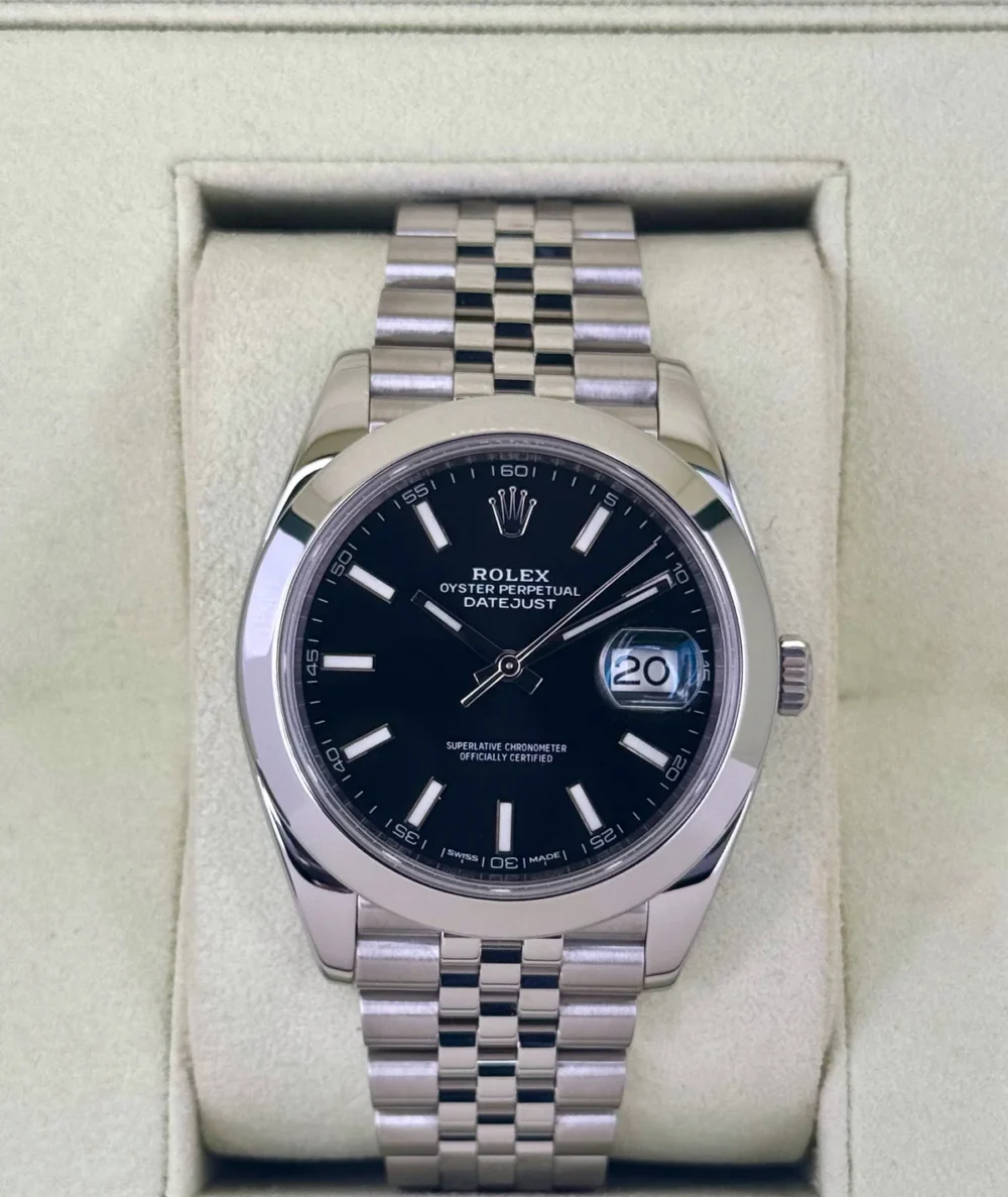 2018 Rolex Datejust 41mm 126300 Stainless Steel Jubilee Black Dial