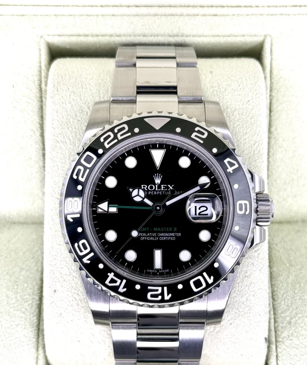 2012 Rolex GMT-Master II 40mm 116710LN Stainless Steel Black Dial