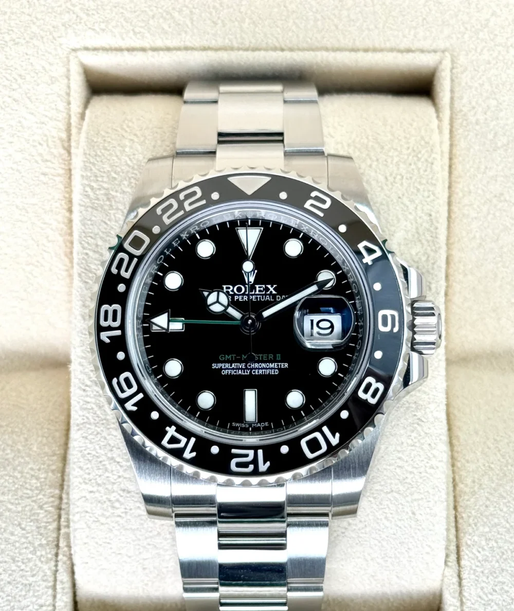 2015 Rolex GMT-Master II 40mm 116710LN Stainless Steel Black Dial