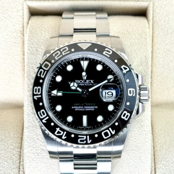 2015 Rolex GMT-Master II 40mm 116710LN Stainless Steel Black Dial