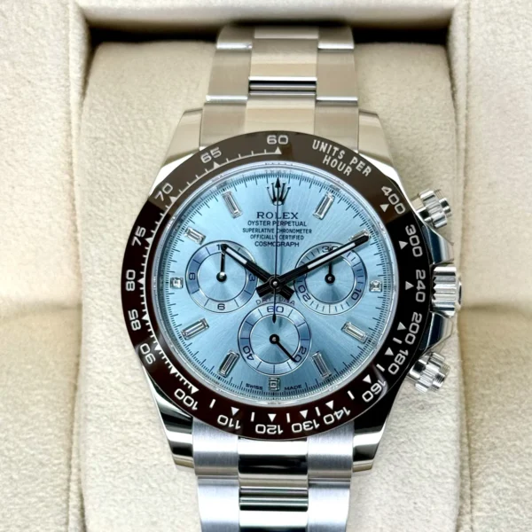 NEW 2023 Rolex Daytona 40mm 116506 Platinum Ice Blue Diamond Dial