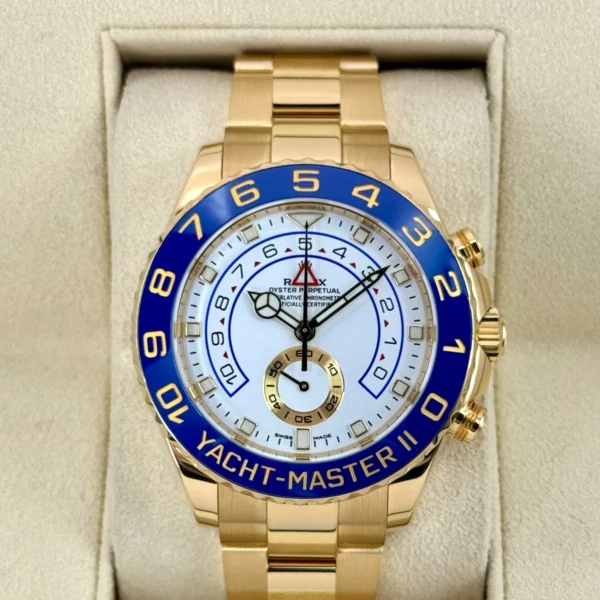 2022 Rolex Yacht-Master II 44mm 116688 18K Yellow Gold White Dial