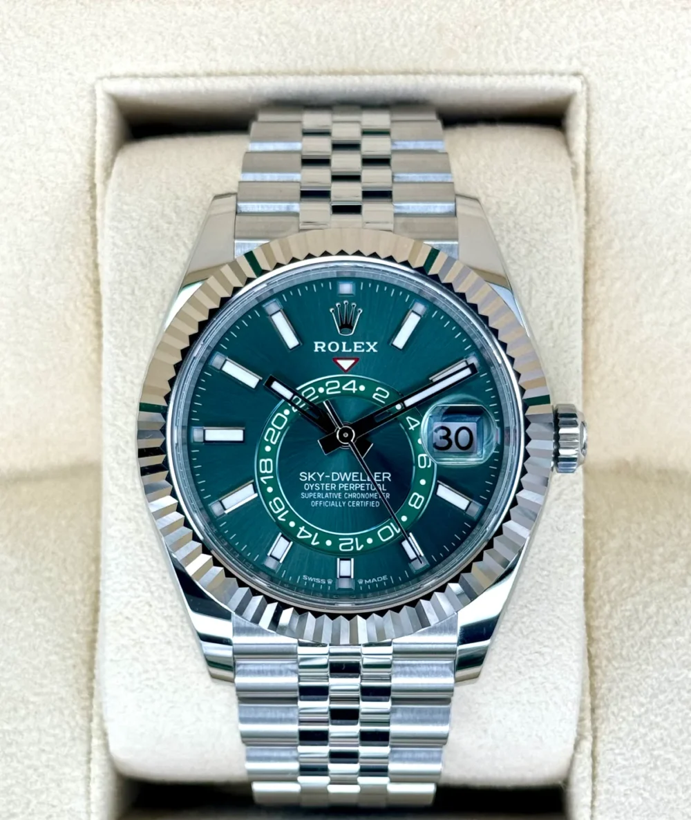 NEW 2024 Rolex Sky-Dweller 42mm 336934 Jubilee Mint Green Dial