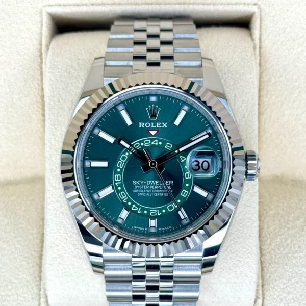 NEW 2024 Rolex Sky-Dweller 42mm 336934 Jubilee Mint Green Dial