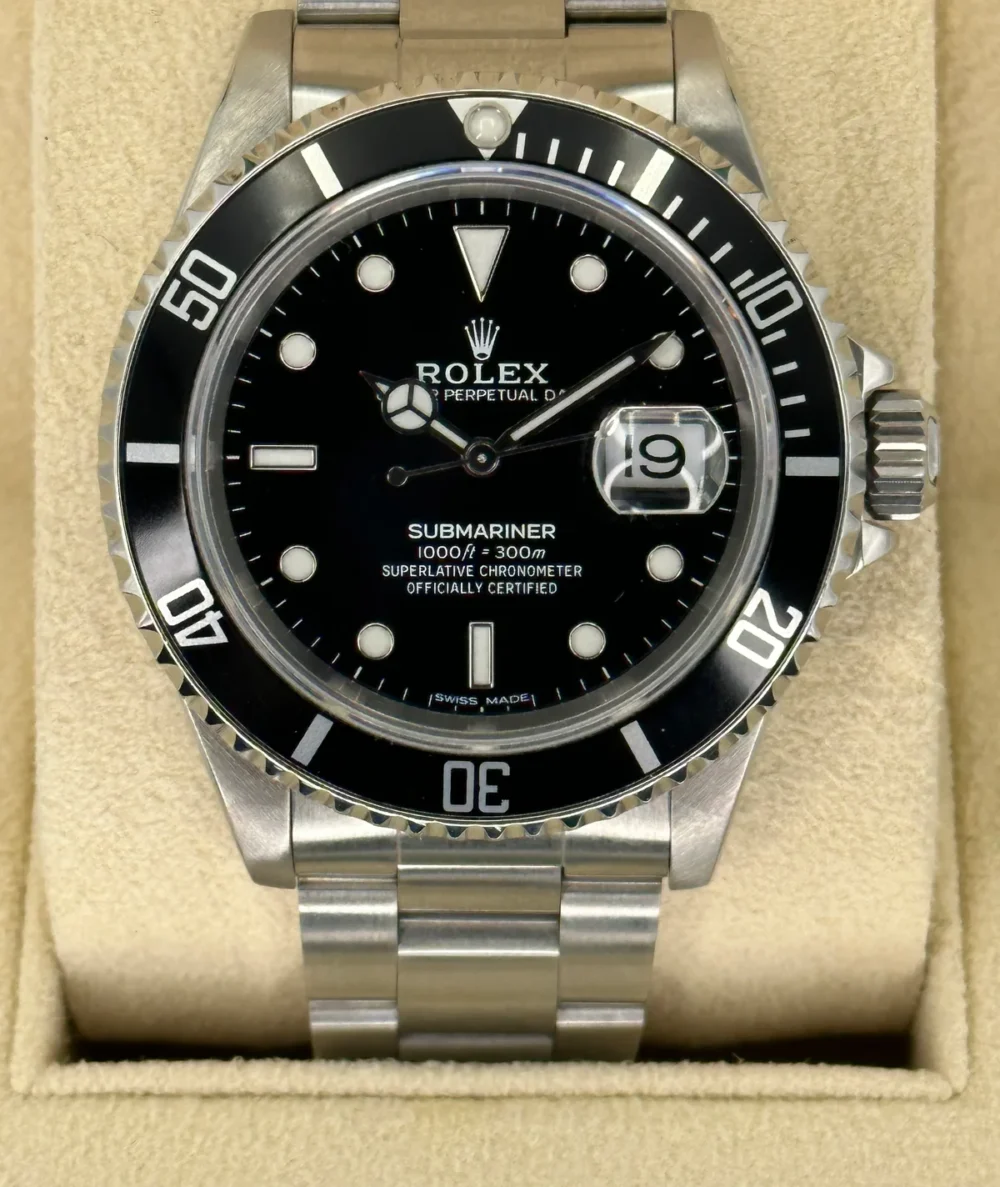 1991 Rolex Submariner Date 40mm 16610 with RSC Card