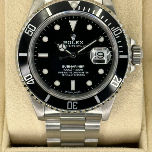 1991 Rolex Submariner Date 40mm 16610 with RSC Card