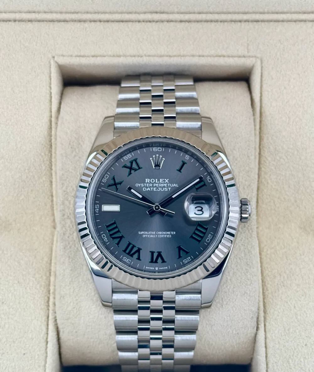 2020 Rolex Datejust 41mm 126334 Stainless Steel Jubilee Wimbledon Dial