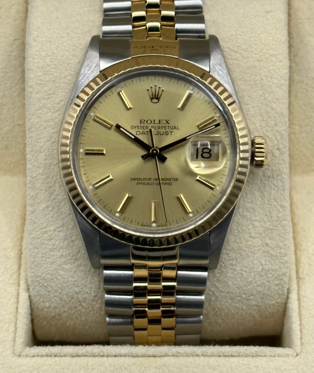 1987 Rolex Datejust 36mm 16013 Champagne Dial