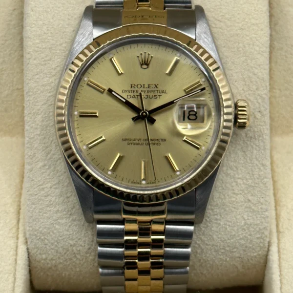 1987 Rolex Datejust 36mm 16013 Champagne Dial