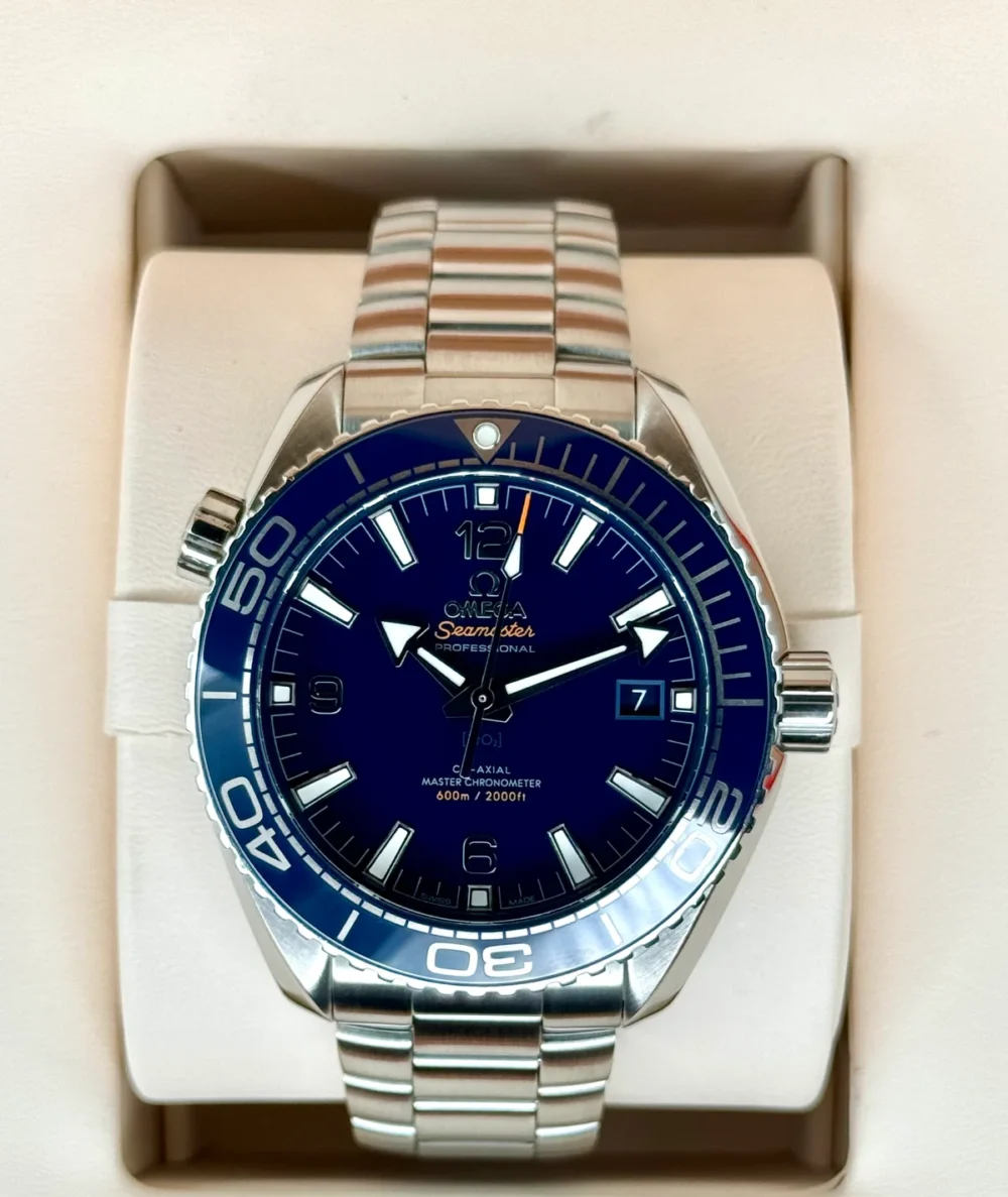2019 Omega Seamaster Planet Ocean 43.5mm 215.30.44.21.03.001 Blue Dial