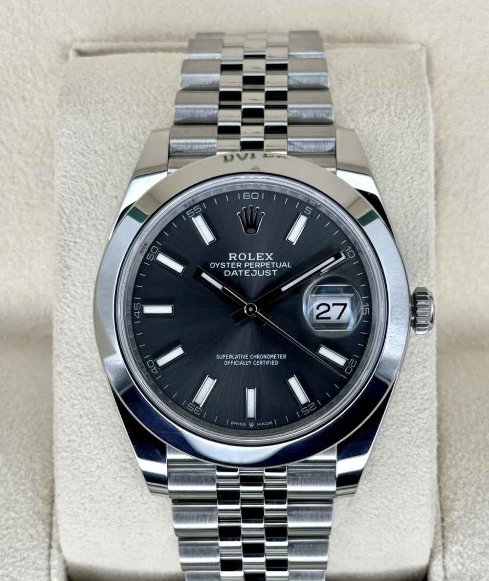 NEW Rolex 2023 Datejust 41mm 126300 Jubilee Rhodium Dial