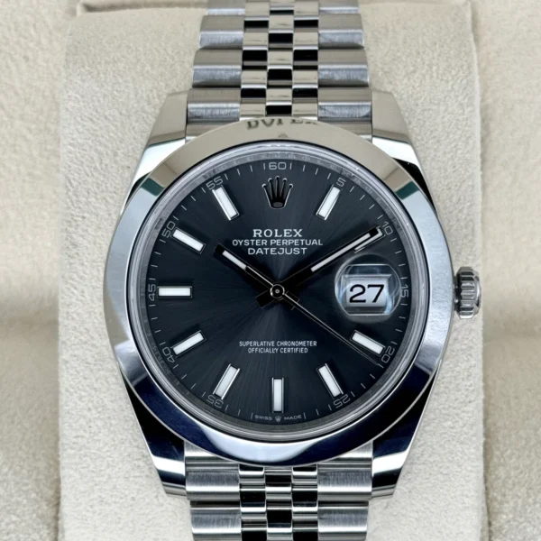 NEW Rolex 2023 Datejust 41mm 126300 Jubilee Rhodium Dial