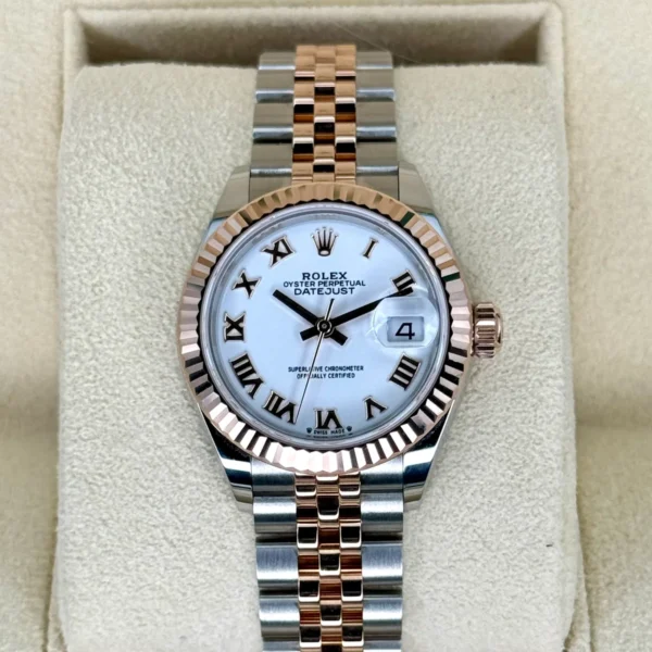 NEW 2025 Rolex Lady-Datejust 28mm 279171 Jubilee White Dial