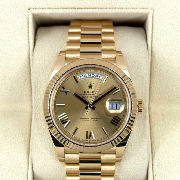 2022 Rolex Day-Date 40mm 228238 Presidential Champagne Dial
