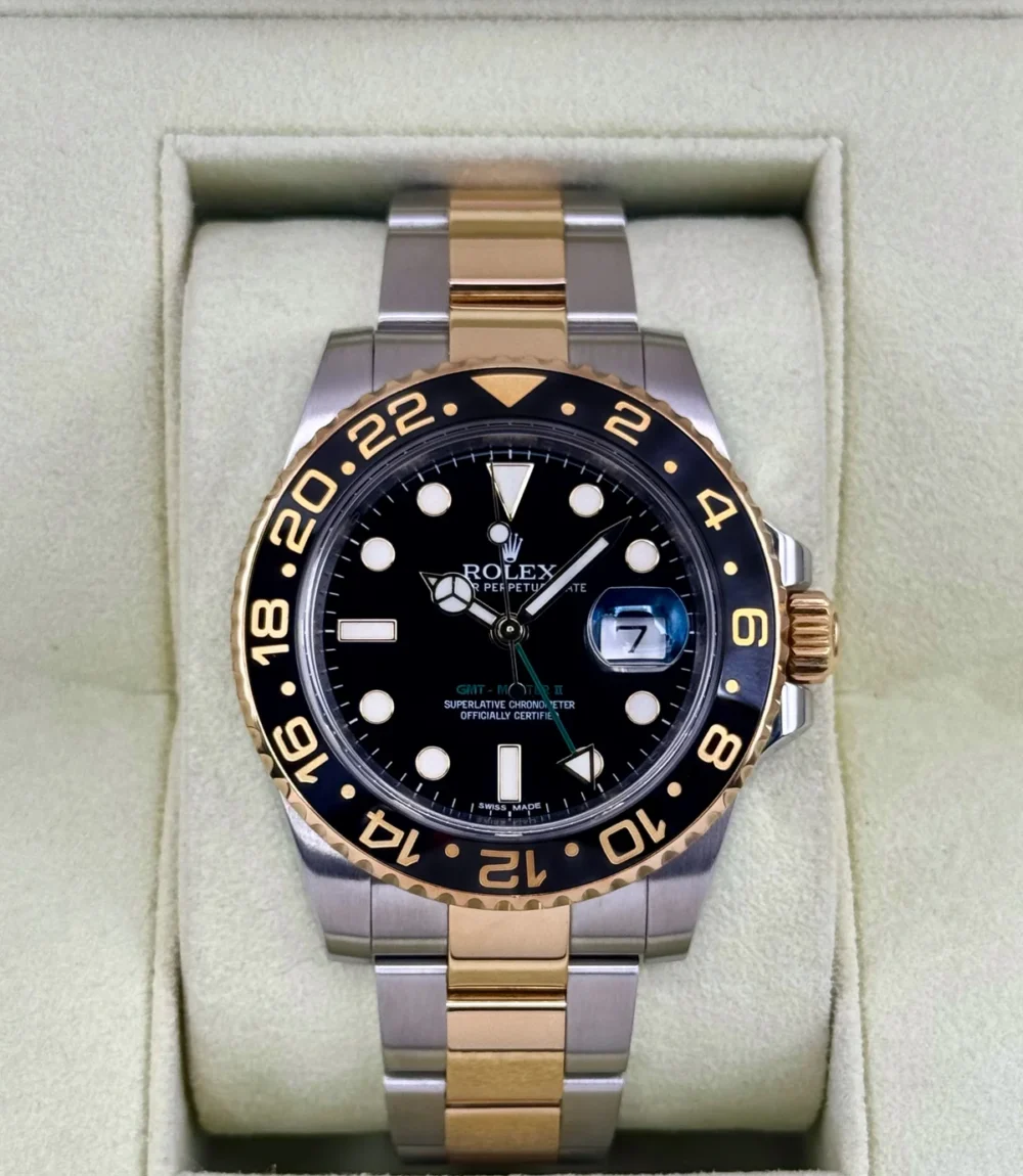 2013 Rolex GMT-Master II 40mm 116713LN Two-Tone Black Dial