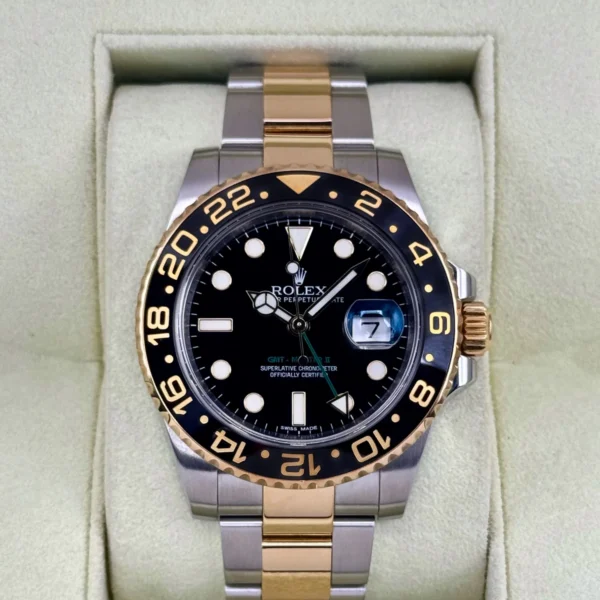 2013 Rolex GMT-Master II 40mm 116713LN Two-Tone Black Dial