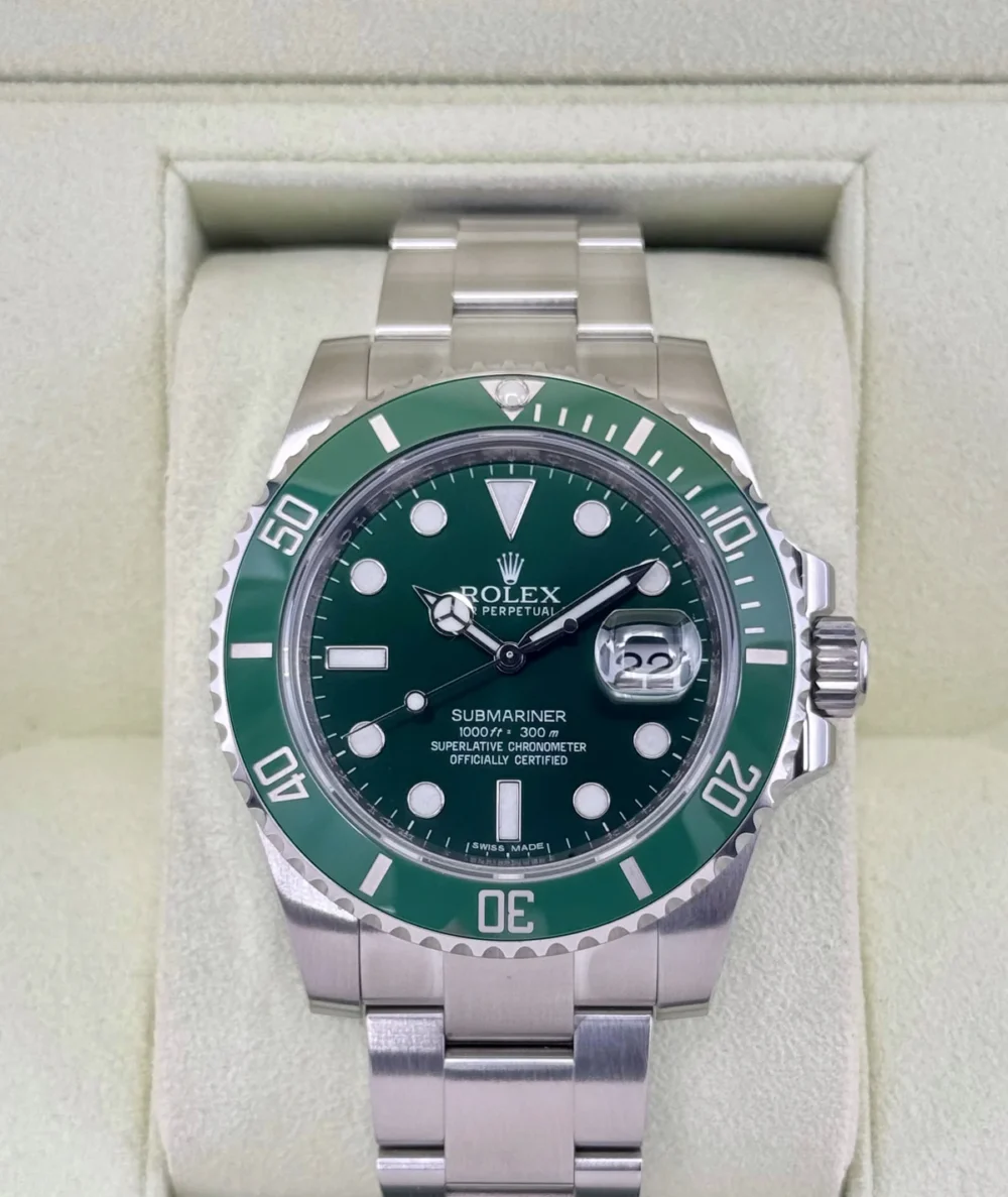 2013 Rolex Submariner "Hulk" 40mm 116610LV Green Dial