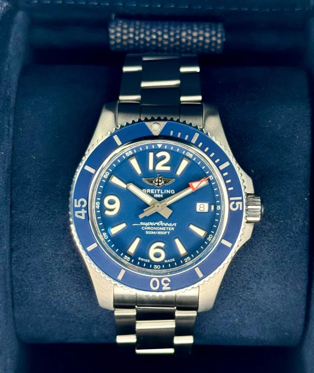 2024 Breitling Superocean 42mm A17366 Stainless Steel Blue Dial