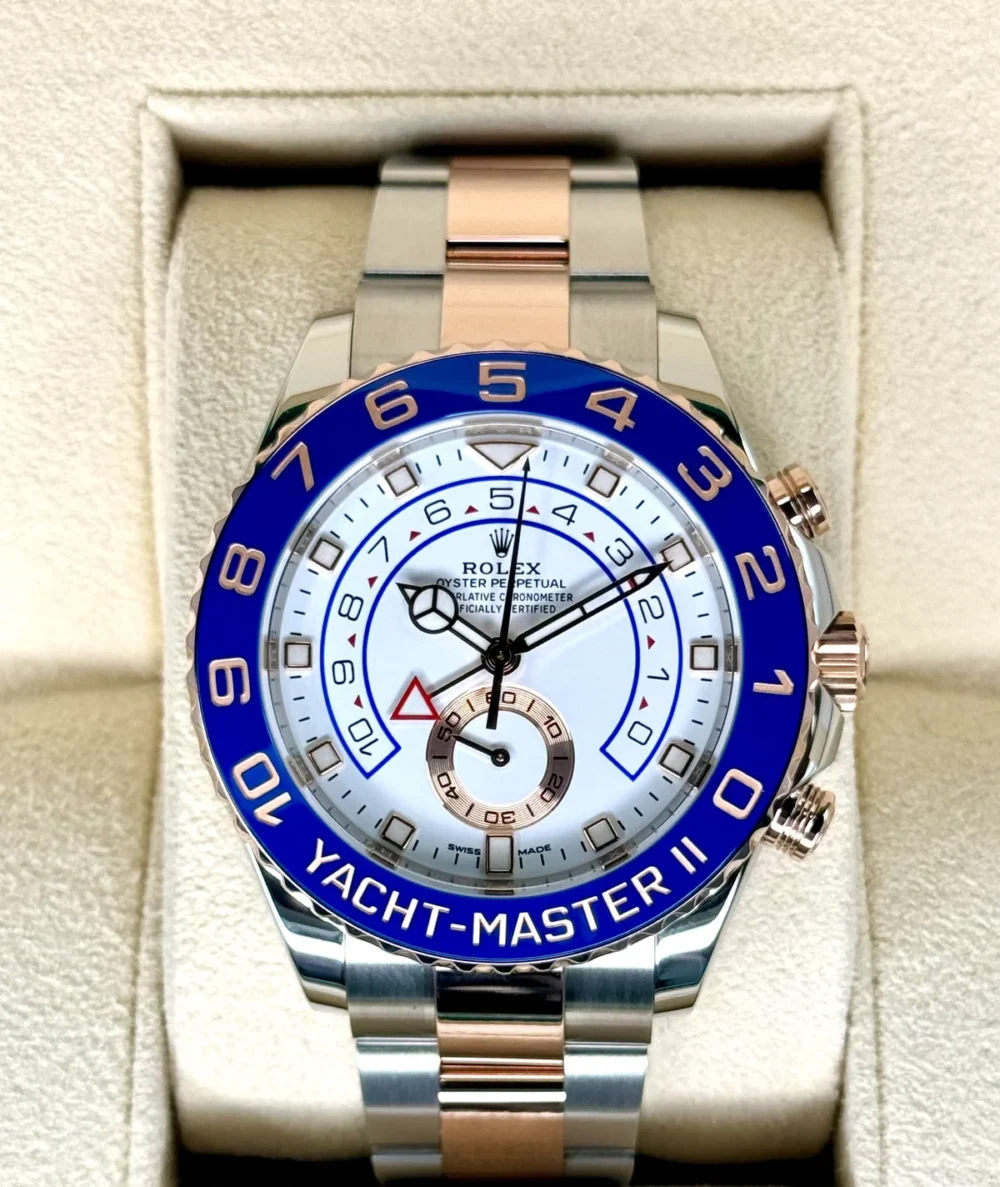 2022 Rolex Yacht-Master II 44mm 116681 Two-Tone White Dial