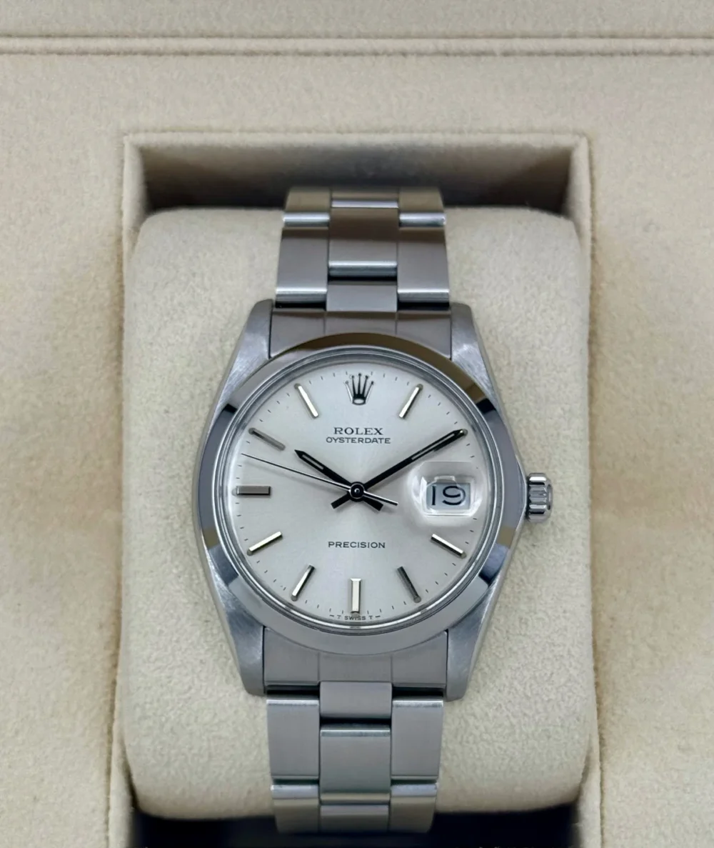 Rolex Oyster Date 34mm 6694 Stainless Steel Silver Dial