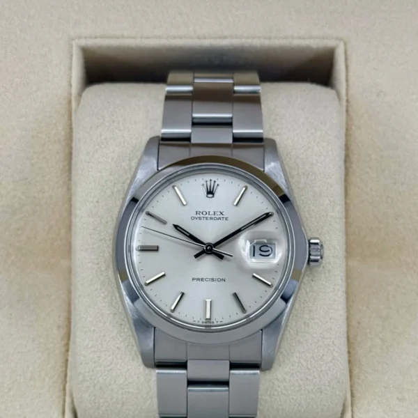 Rolex Oyster Date 34mm 6694 Stainless Steel Silver Dial