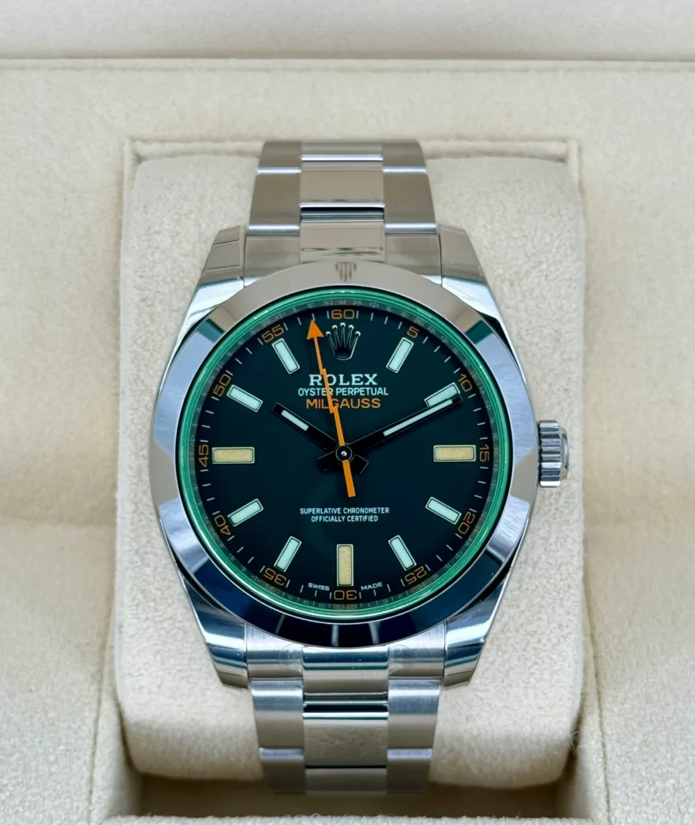 NEW 2023 Rolex Milgauss 40mm 116400GV Stainless Steel Black Dial
