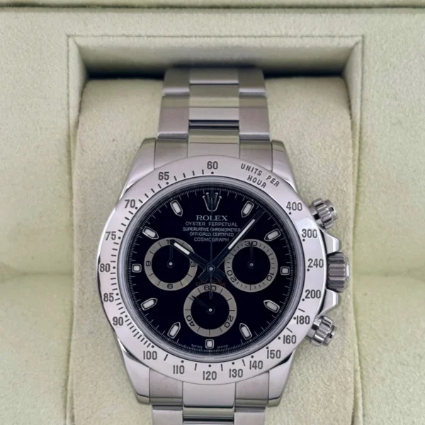 2009 Rolex Daytona 40mm 116520 Stainless Steel Black Dial