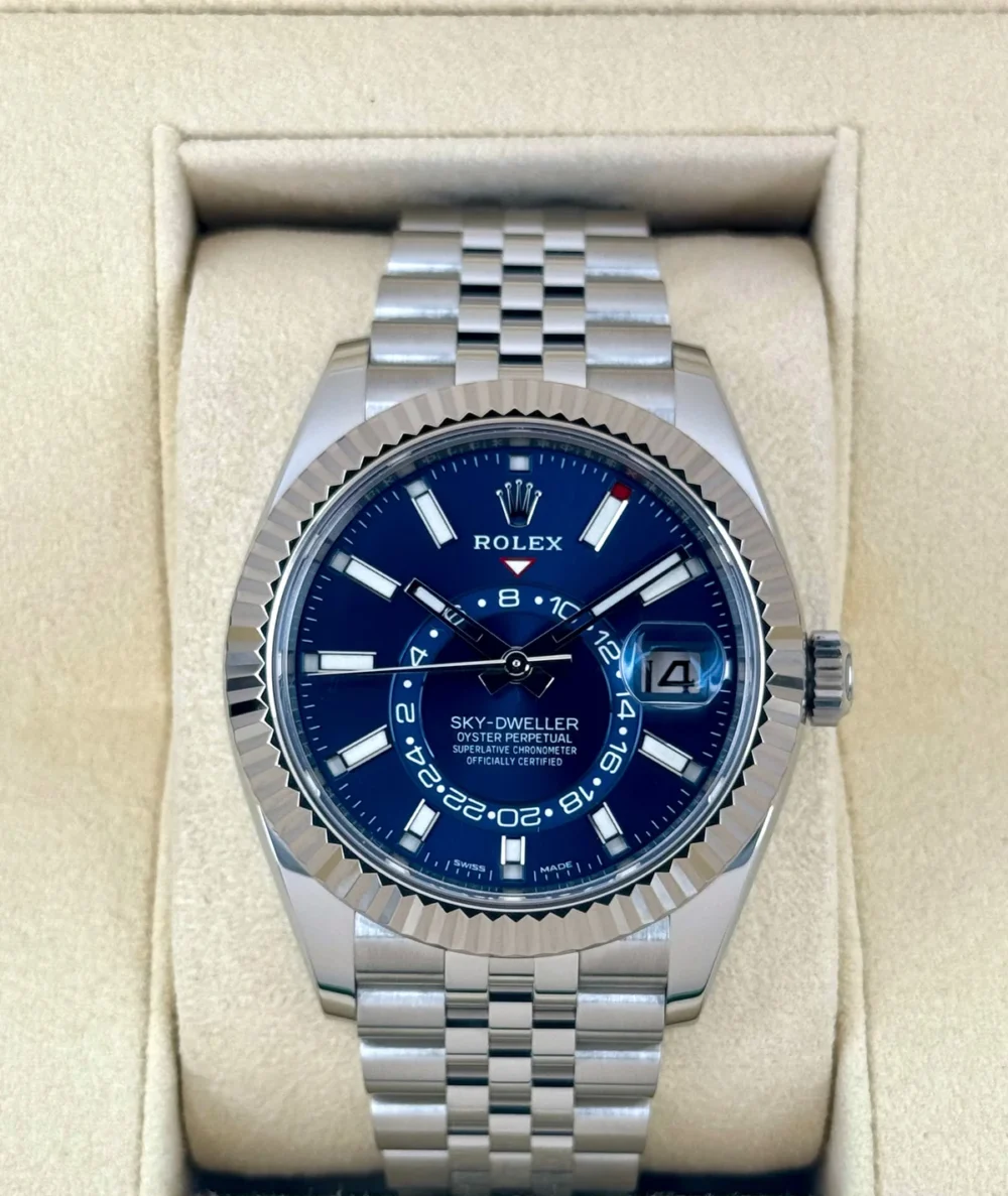 2022 Sky-Dweller 42mm 326934 Stainless Steel Jubilee Blue Dial