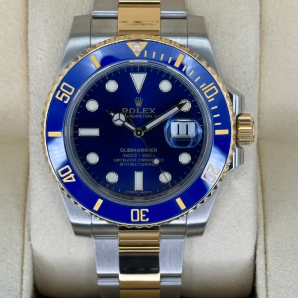 2017 Rolex Submariner "Bluesy" 40mm 116613LB Two-Tone Blue Dial