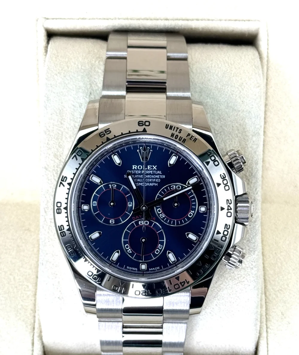 2021 Rolex Daytona 40mm 116509 White Gold Blue Dial